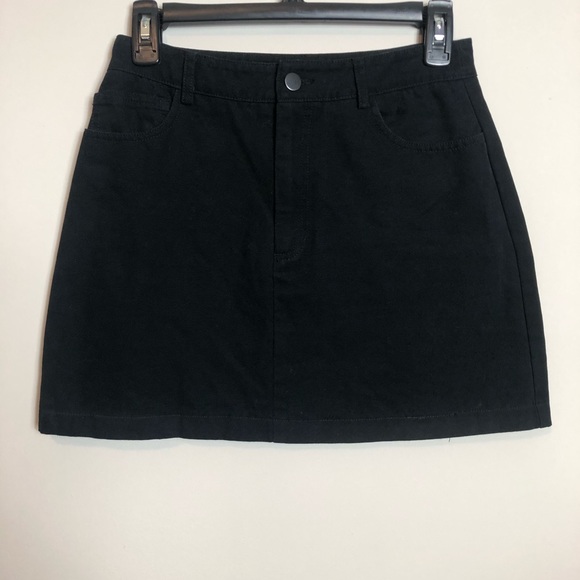 Forever 21 Dresses & Skirts - F21 Black Jean Mini Skirt